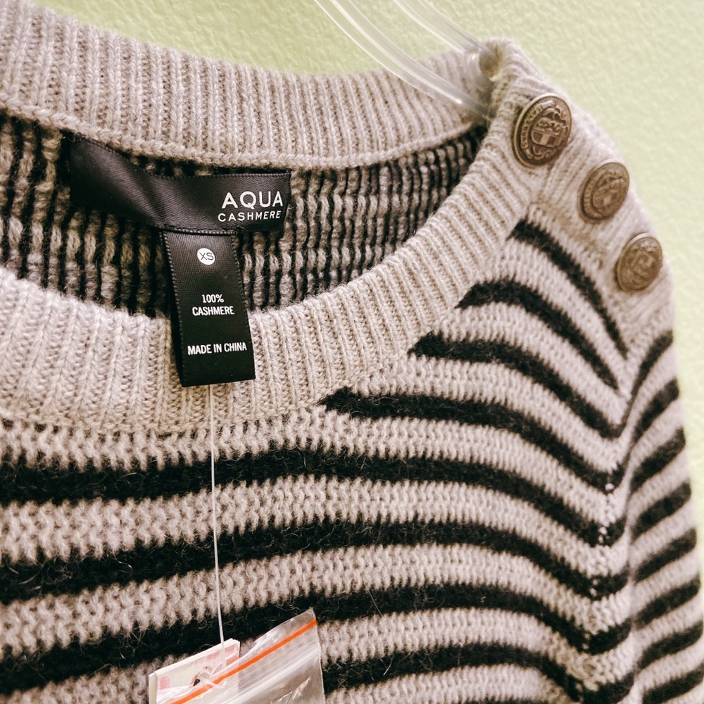 EXCLUSIVE Bloomingdale’s Cashmere Stripe Sweater